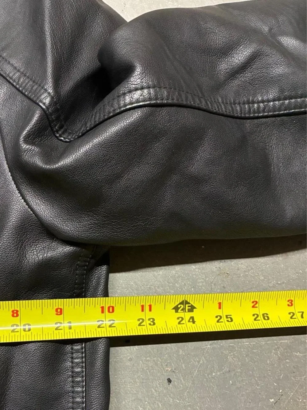 Levi's Black Faux Leather Trucker Bomber Jacket Men’s Large Biker